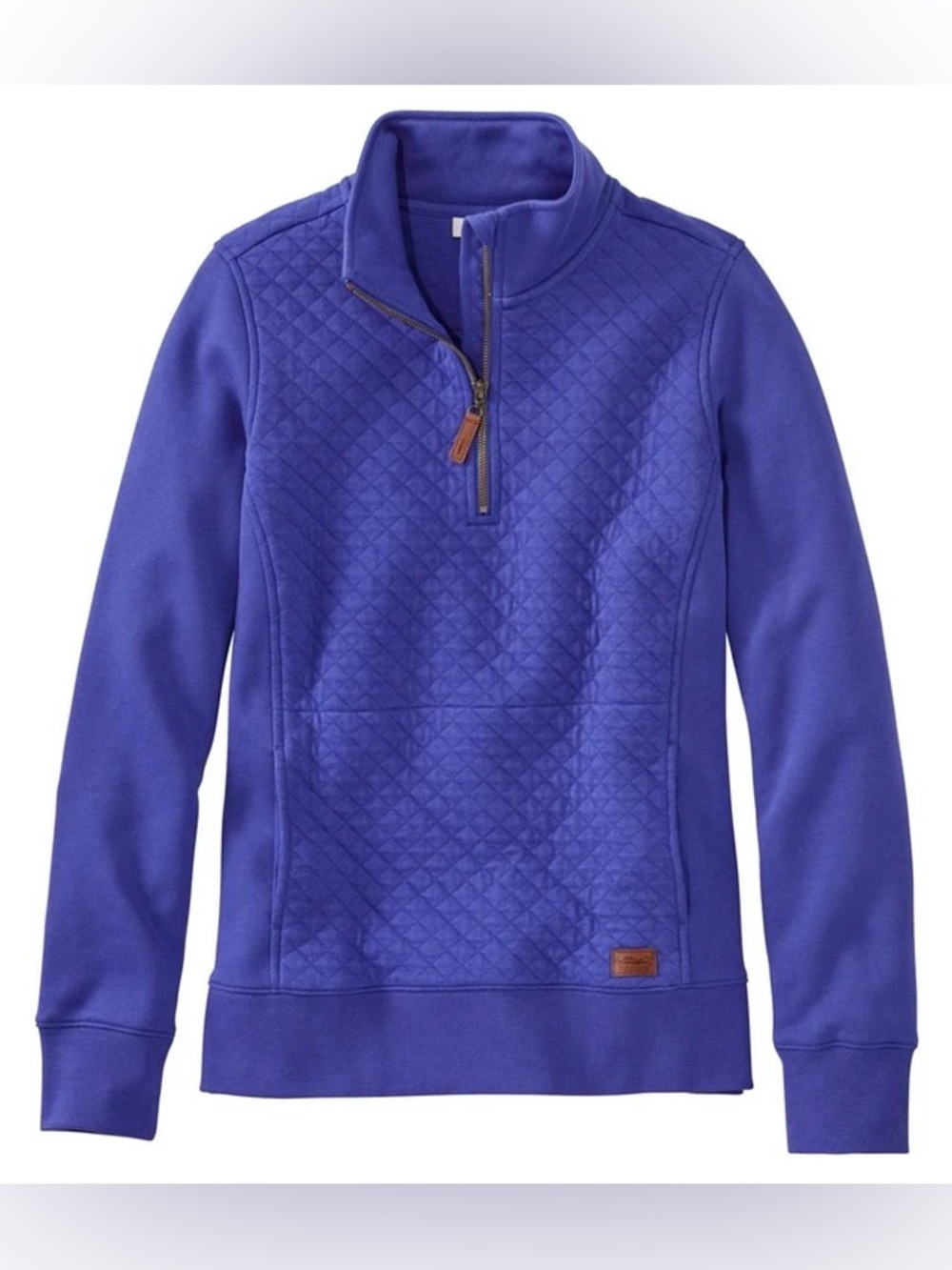L.L.Bean Quilted Quarter-Zip Pullover - Size Medium